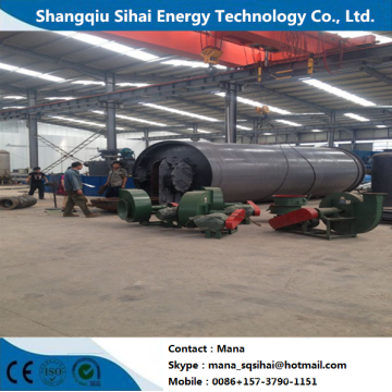 Fuel oil from waste tires recycling pyrolysis machine